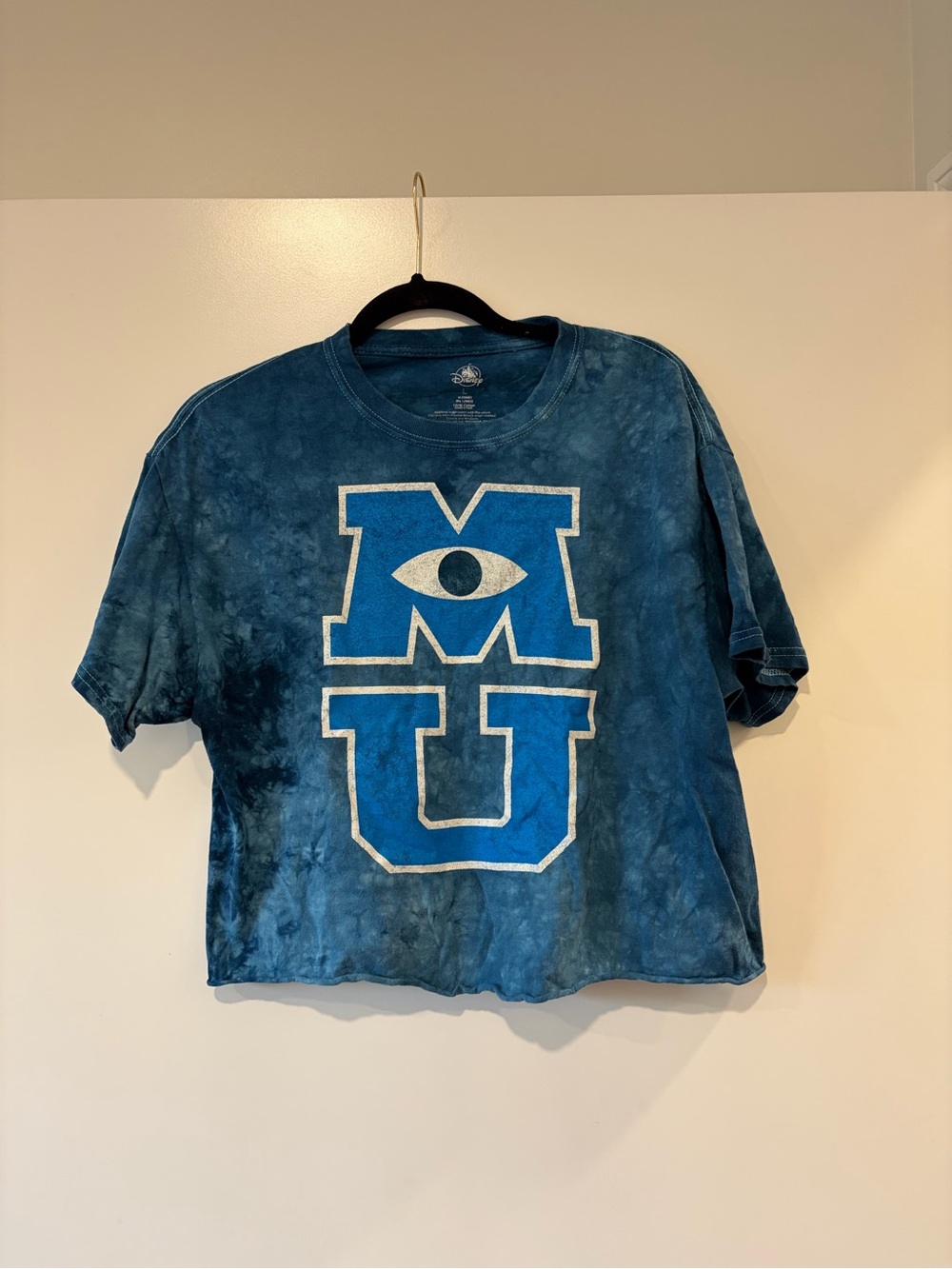 Blue Tie-Dye Graphic Tee with MU Logo